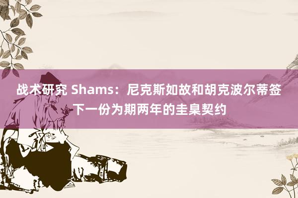 战术研究 Shams：尼克斯如故和胡克波尔蒂签下一份为期两年的圭臬契约