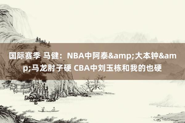 国际赛季 马健：NBA中阿泰&大本钟&马龙肘子硬 CBA中刘玉栋和我的也硬