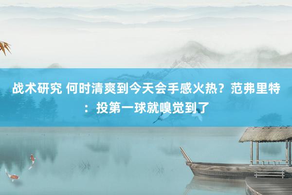 战术研究 何时清爽到今天会手感火热？范弗里特：投第一球就嗅觉到了