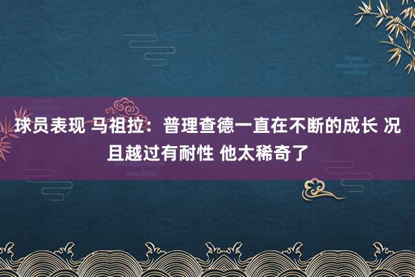 球员表现 马祖拉：普理查德一直在不断的成长 况且越过有耐性 他太稀奇了