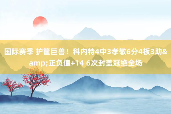 国际赛季 护筐巨兽！科内特4中3孝敬6分4板3助&正负值+14 6次封盖冠绝全场