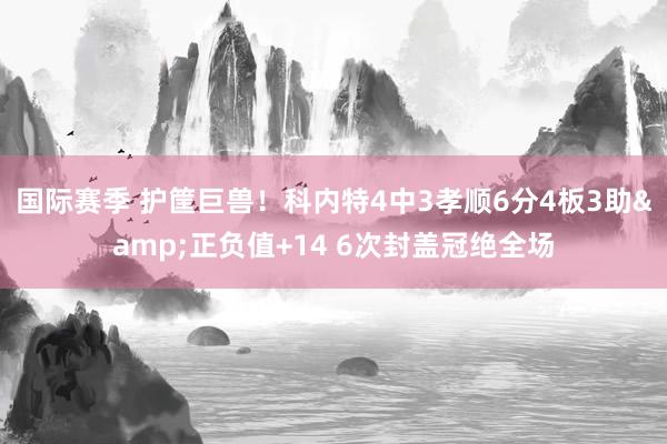 国际赛季 护筐巨兽！科内特4中3孝顺6分4板3助&正负值+14 6次封盖冠绝全场