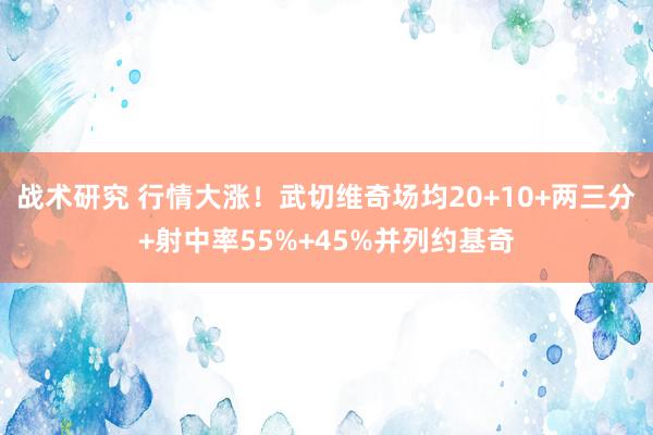 战术研究 行情大涨！武切维奇场均20+10+两三分+射中率55%+45%并列约基奇