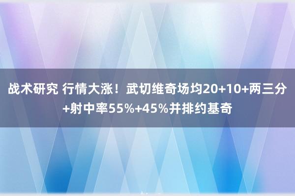 战术研究 行情大涨！武切维奇场均20+10+两三分+射中率55%+45%并排约基奇